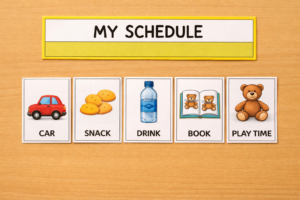 Visual schedule using photos
