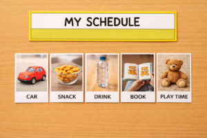 Visual schedule using photos